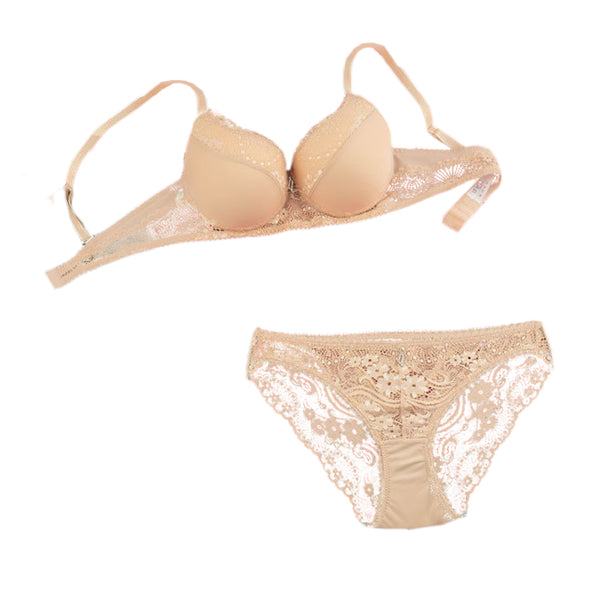 طقم حمالة صدر بوش اب بسلك وسروال داخلي - BR 5045